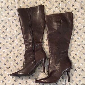 Nine West - Dark Brown Leather Boots